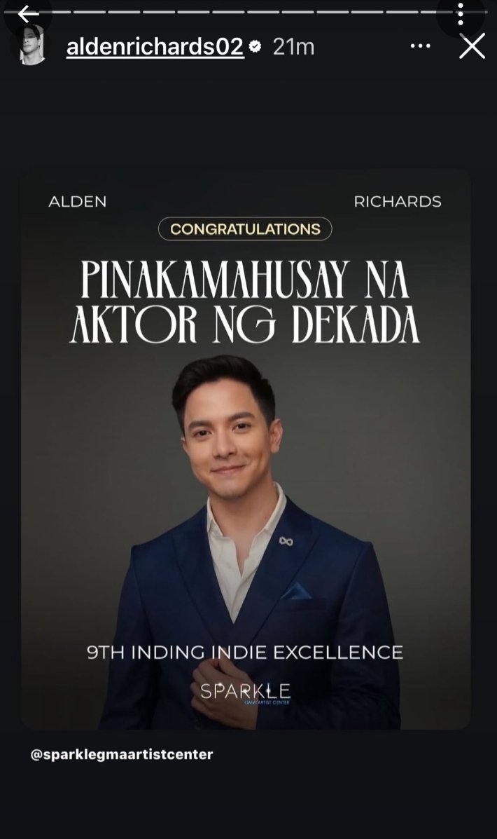 dear <a href="/aldenrichards02/">Alden Richards</a>, 

the other day, #DirekALDEN was the star; yesterday, you wore the producer hat; today, #ActorALDEN shines.

you deserve to be recognized! you are genuine, kind, passionate. continue to make us proud!

#ALDENRichards