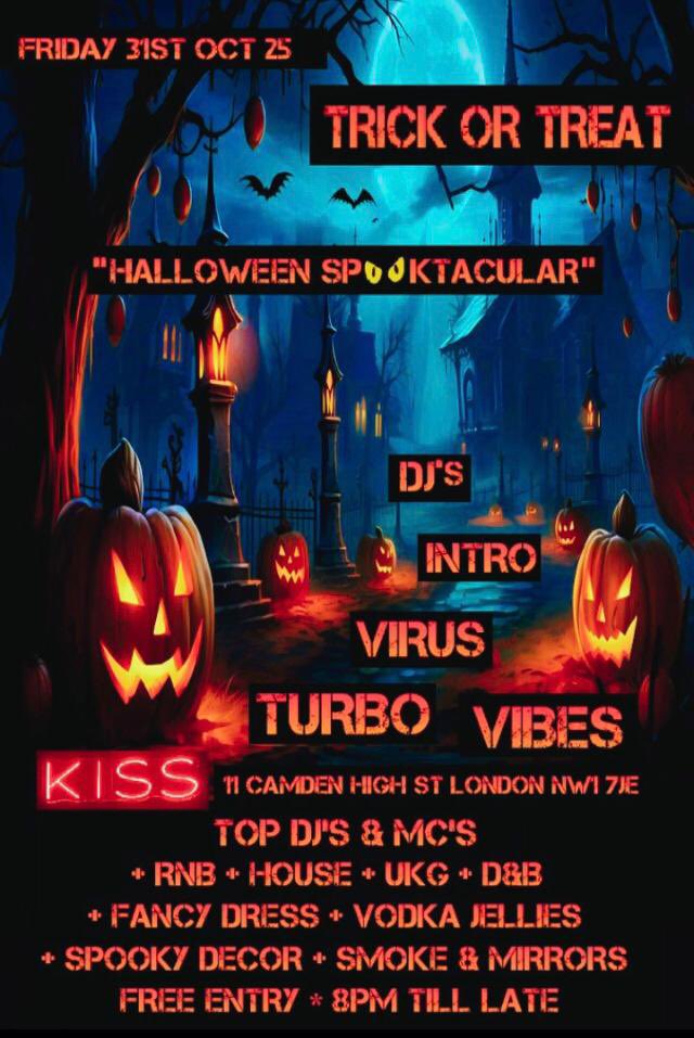 IntroDjLondon's tweet image. Get your costumes at the ready for this spooktacular night in Camden