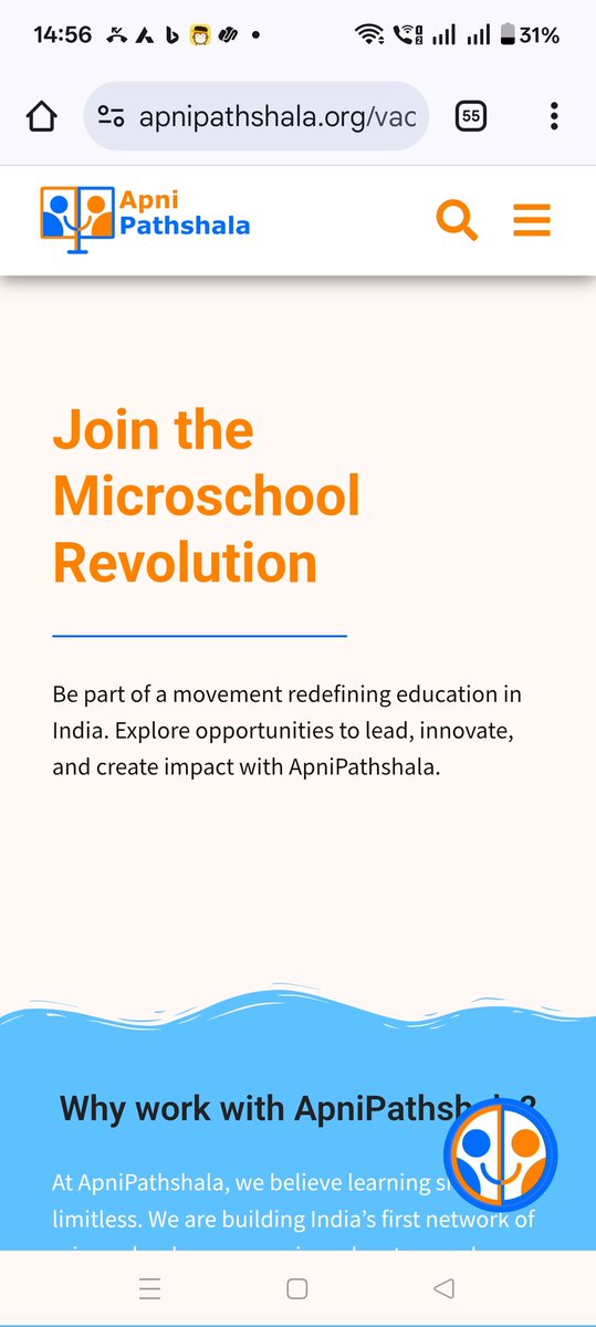 ApniPathshala is hiring ! If you are a student who wants to improve the education system , please apply !
We are an agile , lean organisation that is growing quickly ,and you will learn a lot !
apnipathshala.org/vacancies/