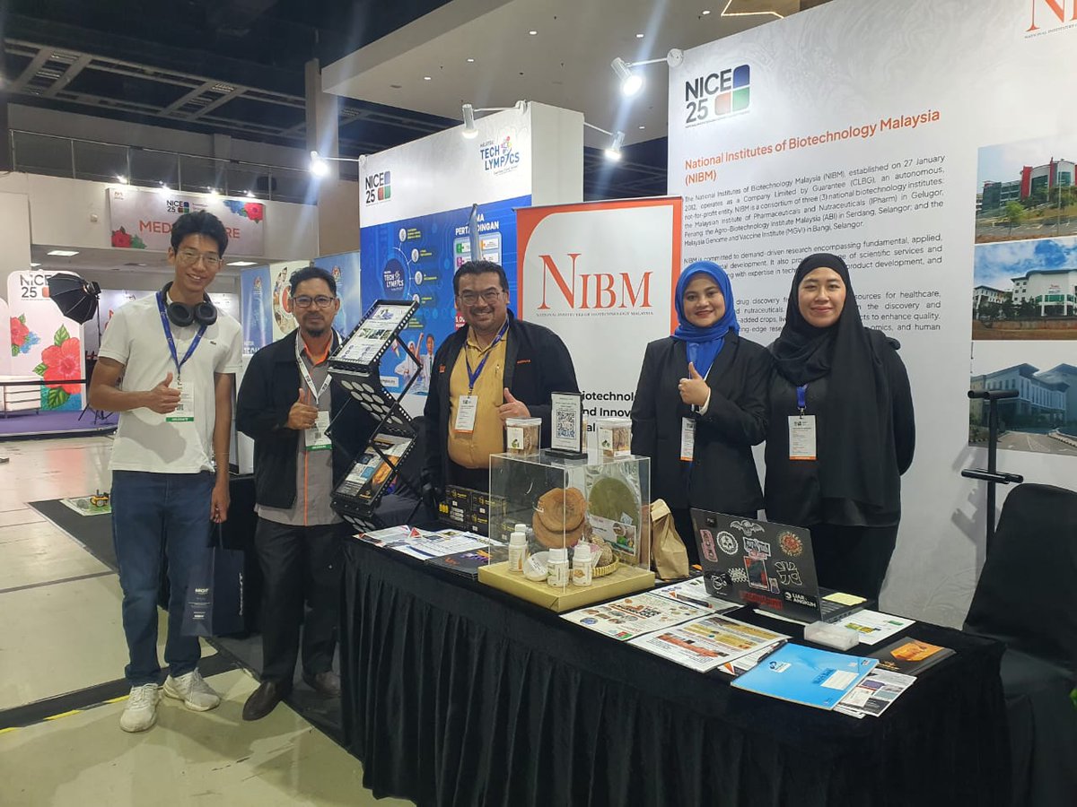 NibmMalaysia's tweet image. Day 2 at NICE 2025!
The NIBM team continues to engage, connect, and showcase our innovations in biotechnology at the National Innovation and Commercialisation Expo (NICE 2025).
#NIBM #NIBMMalaysia #WeAreNIBM #NICE2025