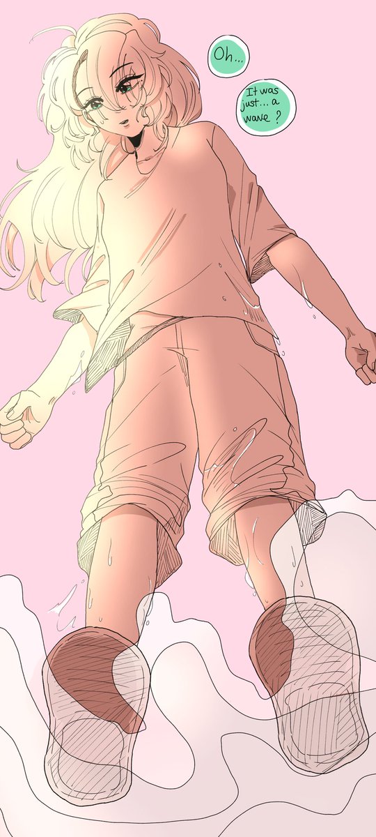 🫩I used a too large canvas and X totally cut it kinda bad lol tap on the pic to see more thank u first 

I just thought about a scene of Medius before meeting Kevin on...Sunday? Monday morning? Been a long time since last time she played with the beach 

Also practicing #ToYBTB