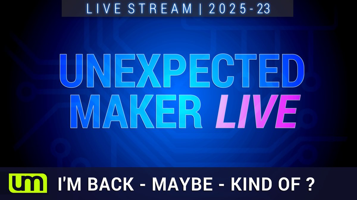 unexpectedmaker's tweet image. Hey folks - I&apos;m streaming again tomorrow - w00p! youtube.com/live/dsxYoJ0lT…
#maker #projects #hardware #coding #chat