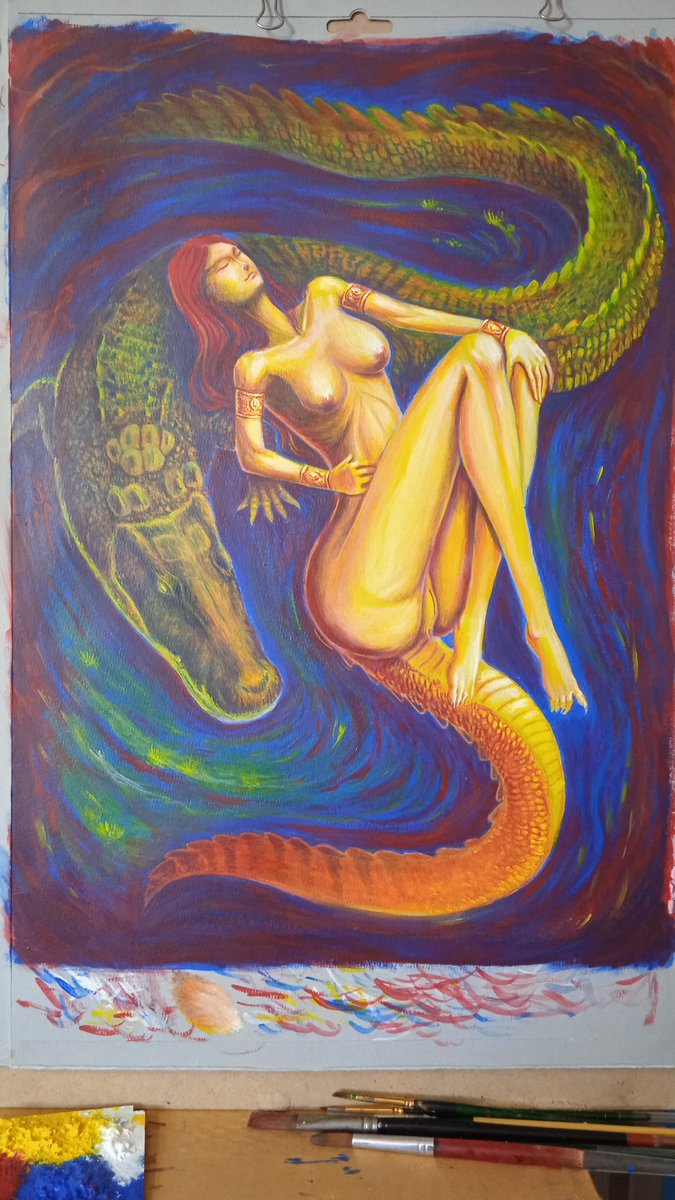 nirund_c's tweet photo. Crocodile Lady. https://t.co/Iu8scs3AD3