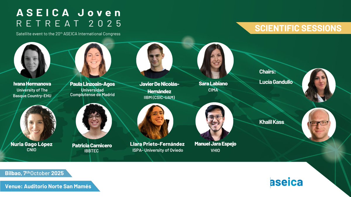 🔬💊 This first session of ASEICA Joven Retreat is already here!

✅ Researchers will be sharing their most recent findings in prostate, lung, renal cancer...

📍 Thank you Ivana Hermanova, <a href="/paula_linzoain/">Paula Linzoain</a>, <a href="/denicolasj/">Javier de Nicolás-Hernández</a>, <a href="/sara_labiano/">Sara Labiano</a>, <a href="/NuriaGagolopez1/">Nuria Gago lopez</a>, <a href="/patriciacj_4/">Patricia Carnicero 🐱🔬</a>, <a href="/mjaraespejo/">Manuel Jara Espejo👨‍🔬👨‍💻🚵‍♂️🕺</a>