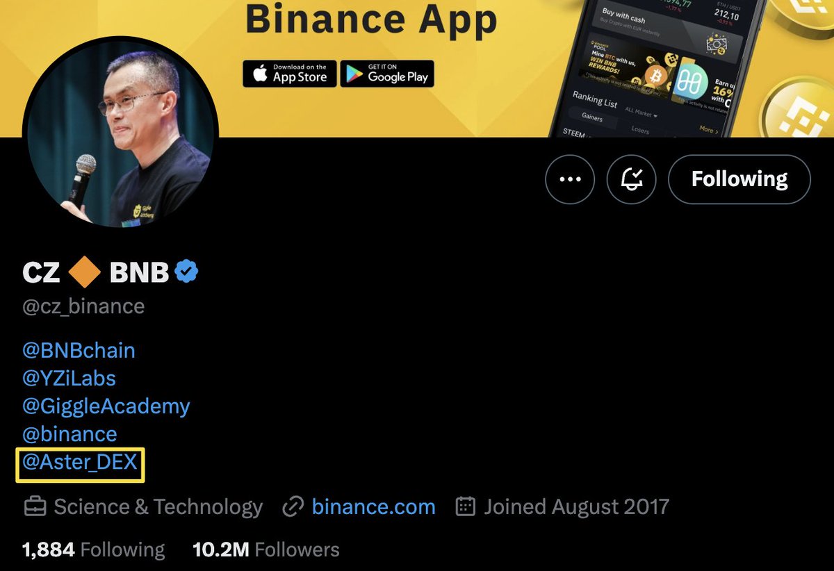 ramonos's tweet photo. GM @cz_binance, maybe you wanna show the world that you're more than ready to take over perps dexes? 👀

$ASTER https://t.co/7h1DRqD0E0