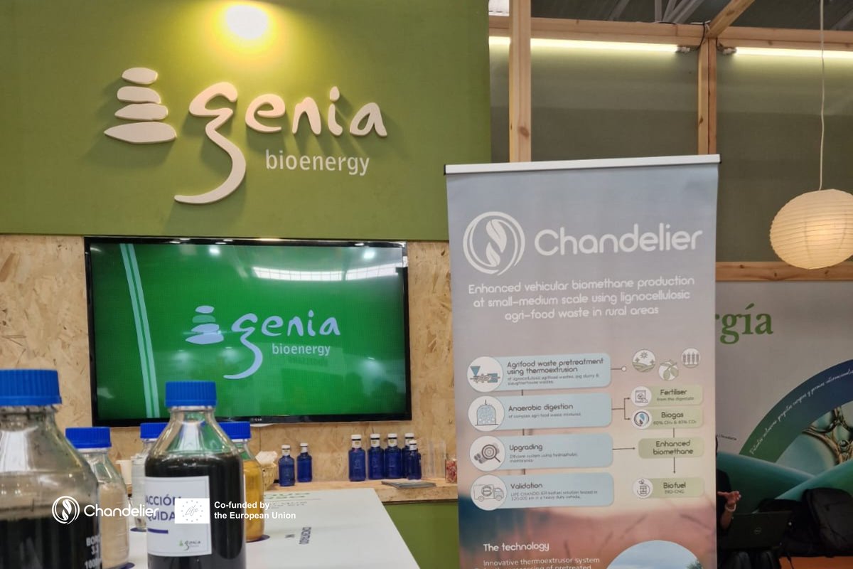 🚀LIFE CHANDELIER at the Renewable Gas Fair 2025

On October 1st and 2nd, Valladolid hosted the leading professional event in the sector, organized by <a href="/AVEBIOM/">AVEBIOM</a> and #AEBIG.

Together with Genia Bioenergy, we presented the LIFE CHANDELIER success story at this industry gathering.