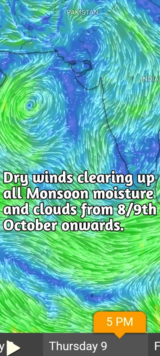 IndiaWeather12's tweet image. 🌦☔️ Final Westerly based few showers of #Monsoon2025 for #Mumbai &amp;amp; regions for 12-24 hrs. 

Monsoon all set to withdraw 👋 😢 from Mumbai &amp;amp; Pune before 11th Oct.
No strong withdrawal TS ⛈️ this year. 

Postmonsoon rains around Diwali ✨️ 

#MumbaiRains #PuneRains #MumbaiRain