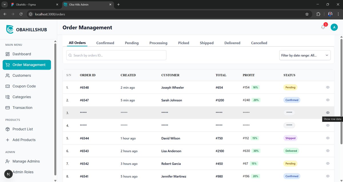 itstolexy's tweet image. Progress update!
Just wrapped up the Admin Dashboard for the e-commerce platform I’m building 👨💻
Next: integrating endpoints using JWT auth, RESTful API, services + hooks, and Redux for global state ⚡
#Nextjs #React #TypeScript #WebDev #Ecommerce #frontenddev  #WebDev