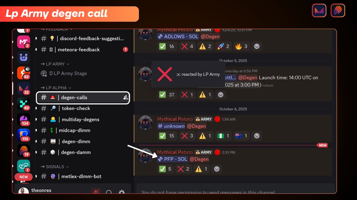 LP Army Discord 채널 스크린샷