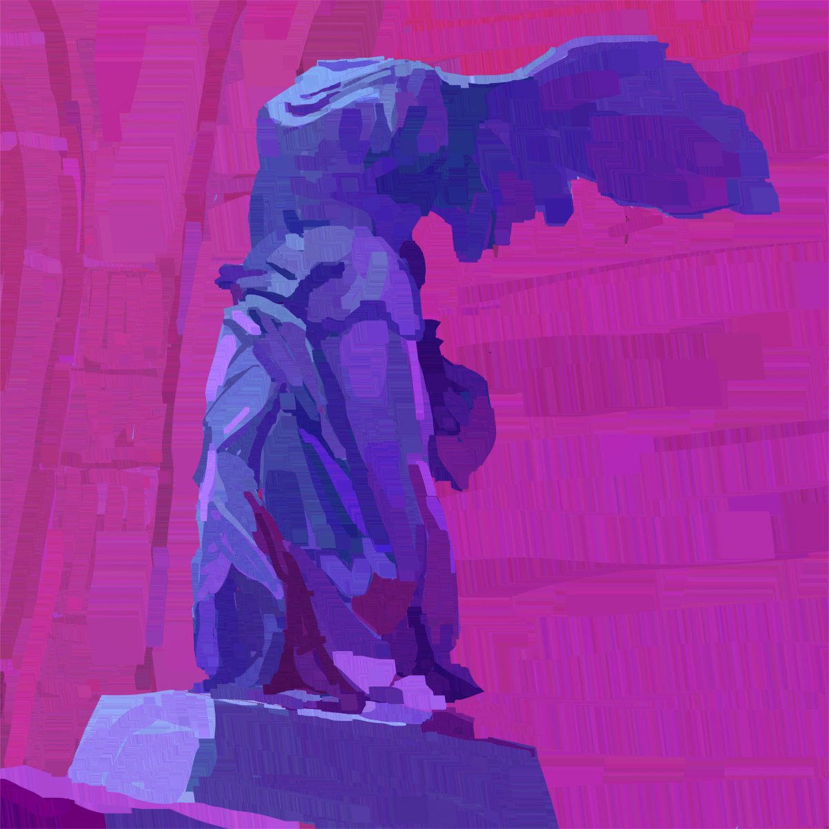 MakikoNanke's tweet photo. Looking back on this past year, I met the people I wanted to meet, talked about what I wanted to talk, and learned what I truly wanted to know. Feels like the gears have slowly started to turn. Thank you everyone. I’m giving myself 30 day painting as birthday gift. 1/30 Nike https://t.co/7zv8uEZHIE