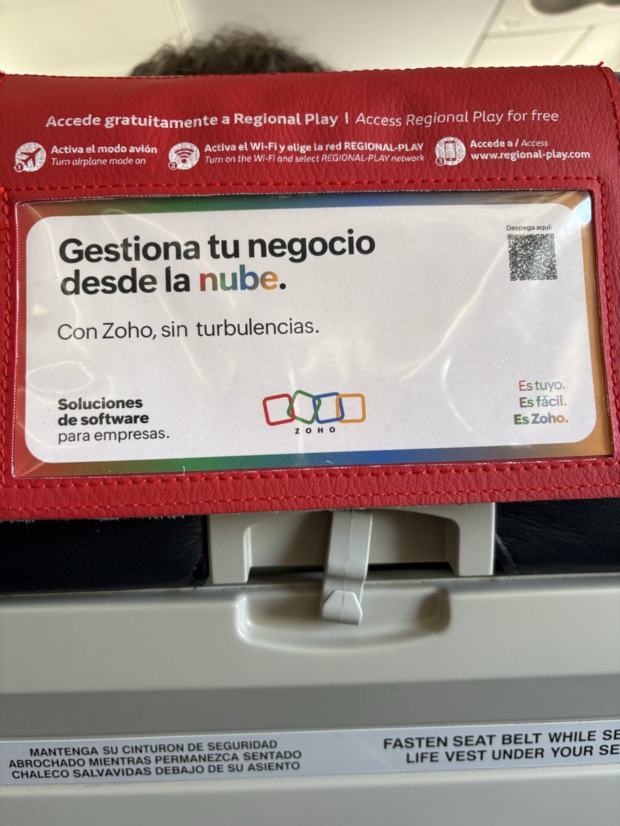 shivithukral's tweet image. Taking off in a regional @Iberia flight from Madrid to Lisbon and I run into ads by @Zoho on flight !! Global and India focus together !! Need many more such brands #India !! @svembu @AshwiniVaishnaw