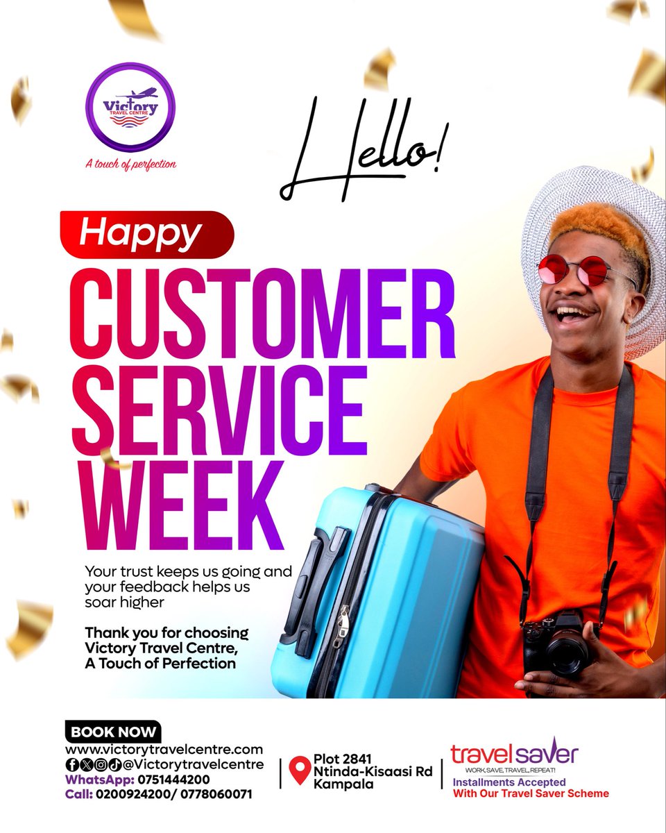 victorytravel_c's tweet photo. Happy Customer Week, our amazing travelers! ✈️🌍 Thank you for choosing us to explore the world together. Your adventures inspire us, and we’re thrilled to create more unforgettable journeys with you.
#CustomerWeek #TravelWithUs https://t.co/YfdHTGGHjy