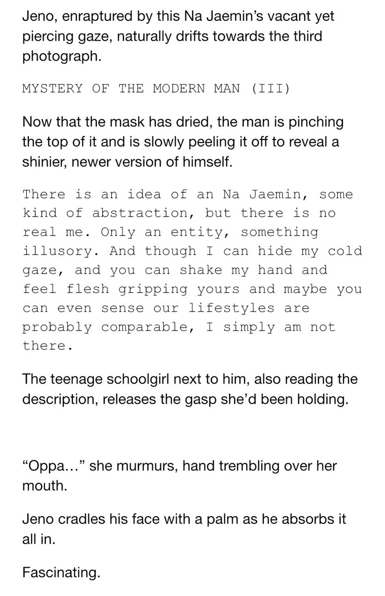 refois's tweet photo. for anyone who still follows me for nomin 💝 this dead wip has been in my drafts for more than a year. what was supposed to have been an ambitious attempt at finishing before his narcissism photoshoot was over… please enjoy the American Psycho reference (1/3) https://t.co/hcPcTjvboY