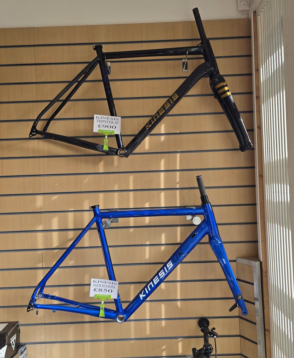 LEatonCycles's tweet image. Kinesis frames! 🤩

Pop in to see everything we offer 😊

#kinesis #frame #bikeframe #longeatoncycles #tsbikes #shoplocal @KinesisBikes_UK