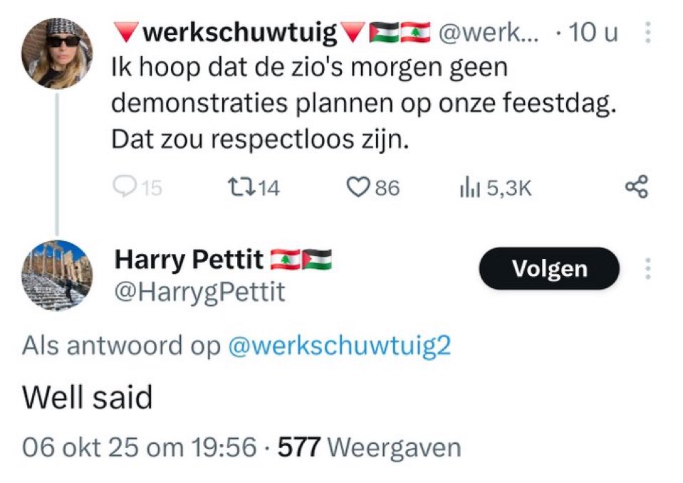 Op 7 oktober viel Hamas Israël binnen met als doel zo veel mogelijk burgers af te slachten. Kleine kinderen werden vermoord voor de ogen van hun ouders, en andersom. Onder extatisch gejoel sleepten ze de verkrachte lijken door de straten van Gaza.

Ondertussen op links: