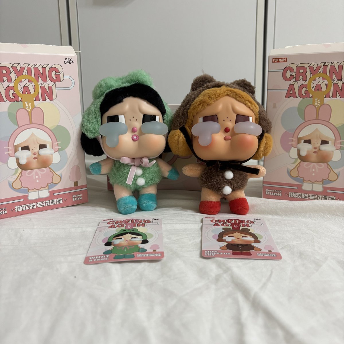 amampops's tweet photo. AGAINちゃんたち🤝撮影📸

🐻ྀིちゃんは大阪へ…

🐝ちゃんはKさんの元へ✨️

🐸ちゃんはうちの子になりました
(オカリナさんにしか見えん😂)

アリスと🐰と🐥ちゃんは継続で狙い😭😭😭引き続きがんばります✊🏻⚡️

#POPMART 
#CRYBABY
#CRYINGAGAIN https://t.co/H7Mifnvbvp