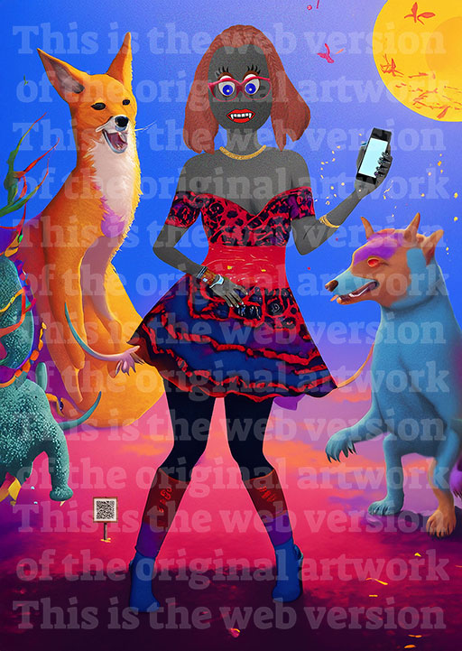 EggheadsWorld's tweet photo. Series: Dancing in the Moonlight
Title: Crimson Chords
Size A2 (59,4 cm x 42 cm)
Edition: 1/1 Physical

https://t.co/Tu6CgLNLUj 

#LuckyCharmEggheads #EggheadsWorld #Ugauga #PackLeaderVibes #PopArtFantasy #Web3Energy #NFTArtScene #DigitalConfidence #CryptoCharm #BoldPresence https://t.co/z50WFgJ1Ai