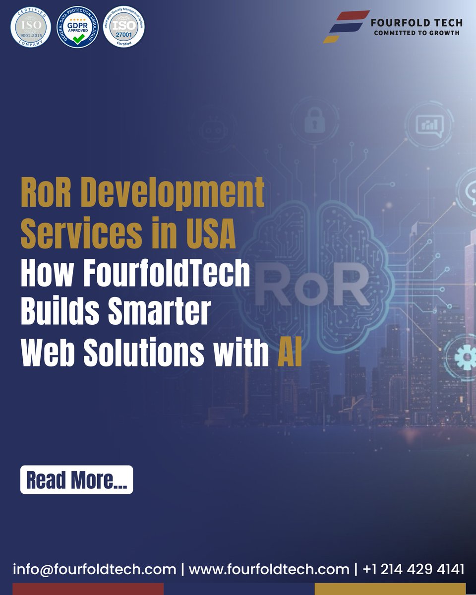 FourfoldTech's tweet image. Ready to Build Smarter Web Apps with Ruby on Rails &amp;amp; AI? 🤖🚀

👉 Discover how we’re redefining web development with AI: bit.ly/4hiDkrf

#RoRDevelopment #AIWebSolutions #RubyOnRails #SmartWebApps #FourfoldTech #AIDrivenDevelopment #WebInnovation #DigitalTransformation