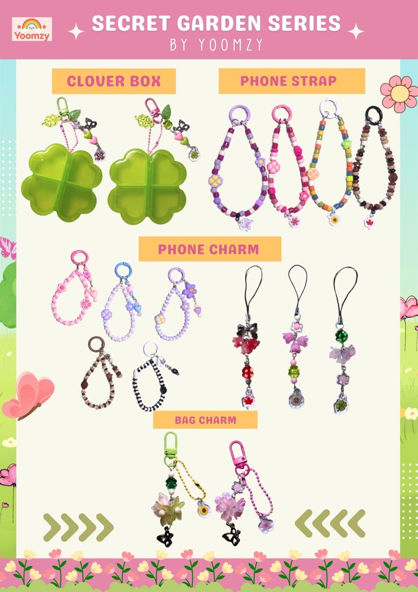yaelahyoom's tweet photo. Help RT
🍀 -~ Secret Garden Series ~- 🍀
PO ±7 Hari
🏷️ Price: 7k - 37k
By Yoomzy 🍊
#zonauang #bagcharm #strapphone https://t.co/ZlTY0cRvnB
