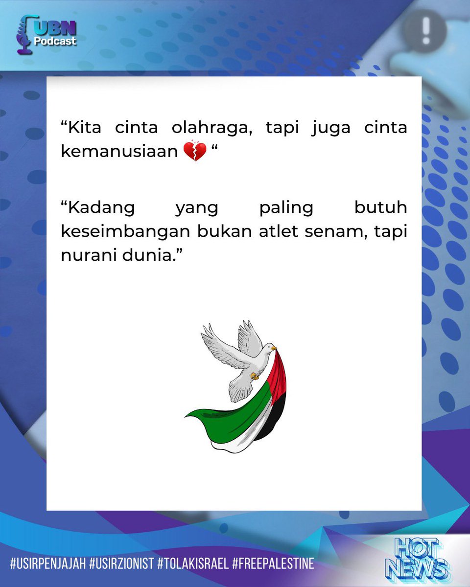 SERIUS NIH?!

Negara yang lagi gempur Palestina kok bisa ikut lomba internasional di Indonesia? 😳

🏆 World Artistic Gymnastics Championships 2025 bakal digelar di Jakarta, 19–25 Oktober 2025, diikuti lebih dari 80 negara.
Dan ya… 🇮🇱 Israel tercatat sebagai peserta resminya.