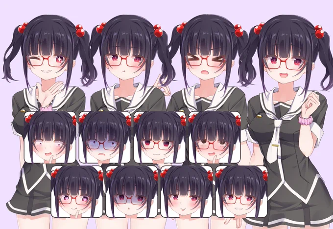 咲ちゃん立ち絵作成しました! むっつり娘……? よろしければお使いくださいな!