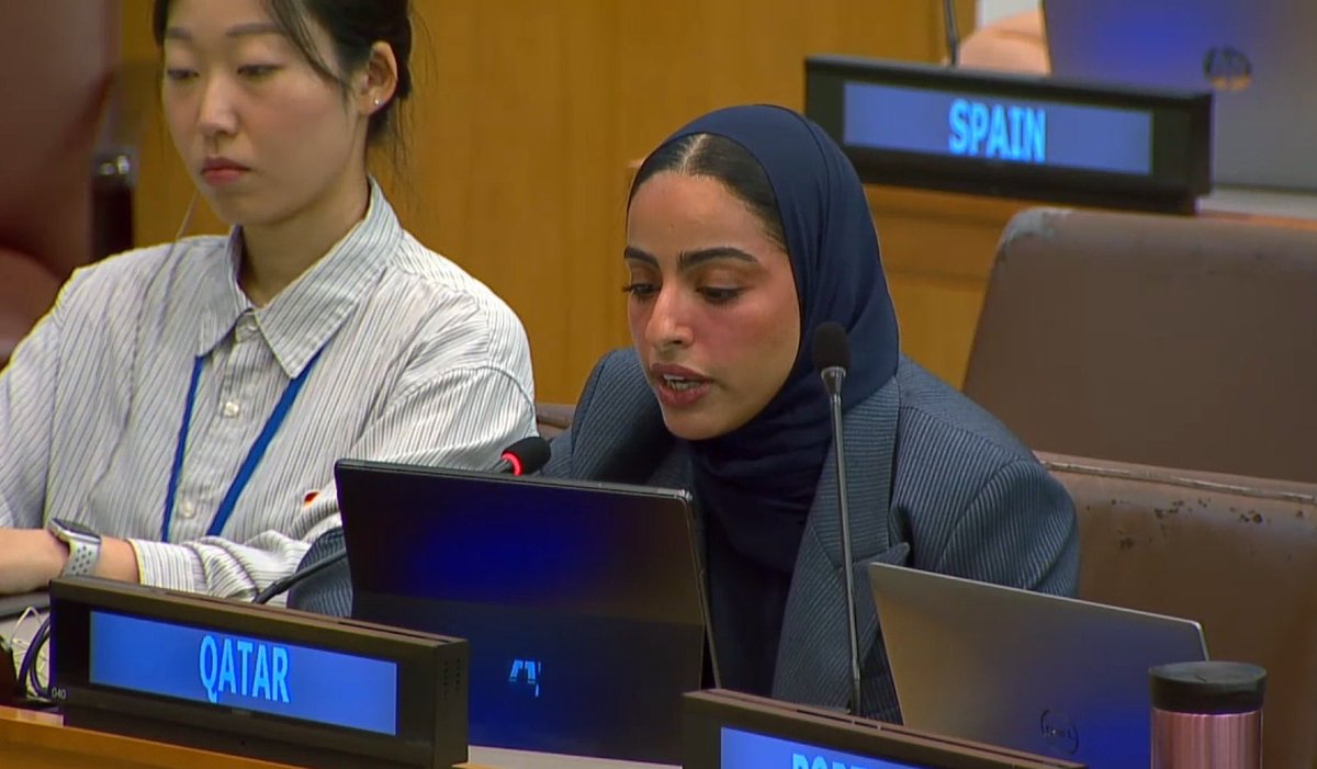 دولة قطر تؤكد أن احترام وتعزيز وحماية حقوق الإنسان يشكل ركيزة أساسية لسياستها، وأن التنمية البشرية وحماية حقوق الإنسان وتعزيزها من أولوياتها

وذلك في بيانٍ ألقته الشيخة المها بنت مبارك آل ثاني سكرتير ثاني بالوفد الدائم للدولة لدى الأمم المتحدة أمام المناقشة العامة للجنة الثالثة