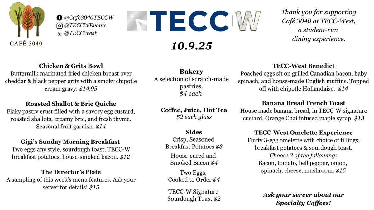 teccwevents's tweet photo. We look forward to serving you this Thursday, 9:15-10:30 AM! https://t.co/zFR0BBChwz