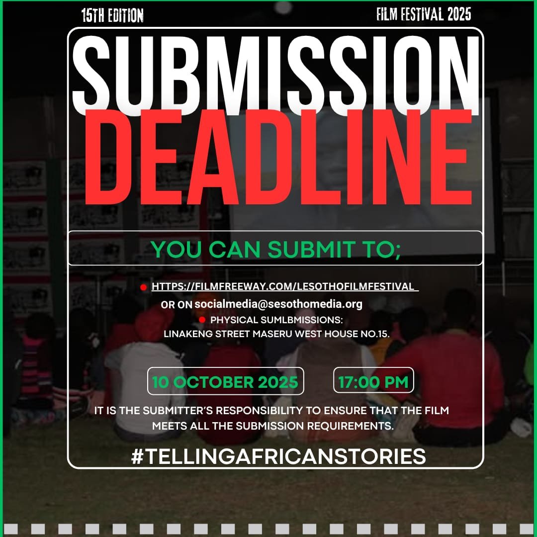 🚨🚨🚨 DEADLINE REMINDER 🚨🚨🚨
3 days to go before submittions closing date. 

#TellingAfricanStories 
#tellyourstory 
#filmfestival