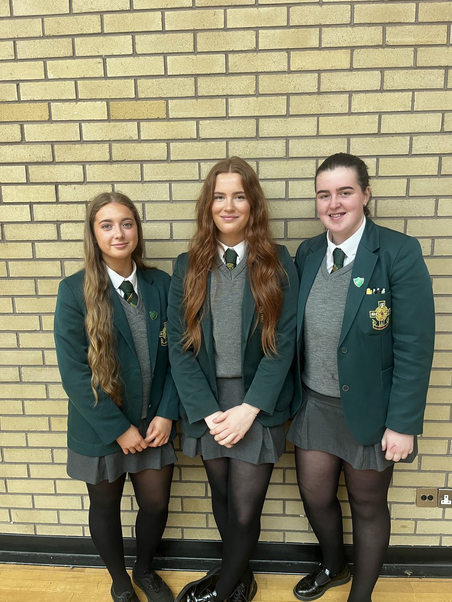 Good luck to Mia Clancy, Enya McCrickard &amp; Mia McCann representing St. Malachy’s at the Ulster Camogie All Star Trials today at UUJ! 💚🤍⭐ #StMalachys #Camogie #UlsterAllStars