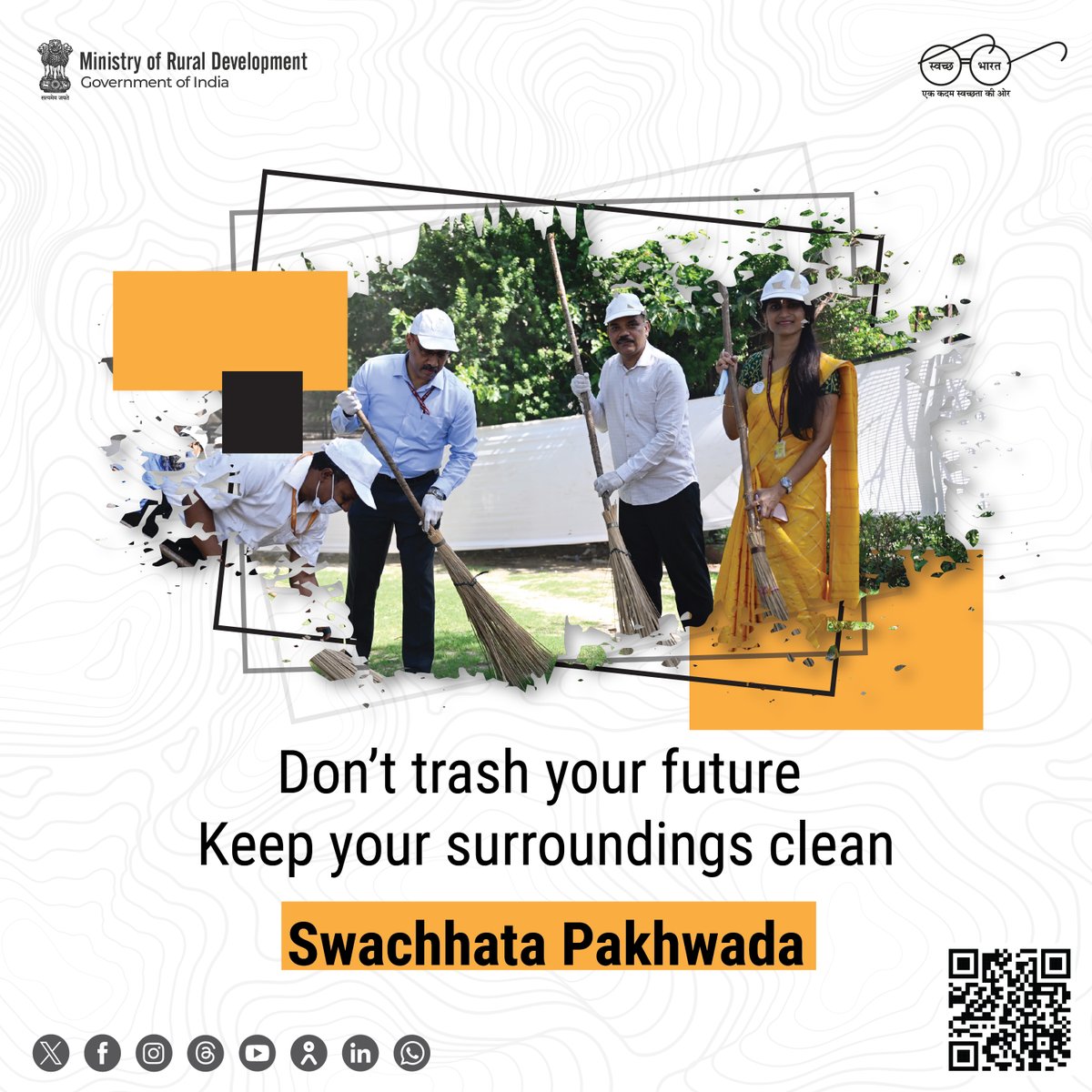 Swachhata is essential for preventing diseases, promoting well-being, and creating a sense of pride in our communities. When each individual takes responsibility for maintaining cleanliness, we move one step closer to building a cleaner, greener, and more developed nation.

#MoRD