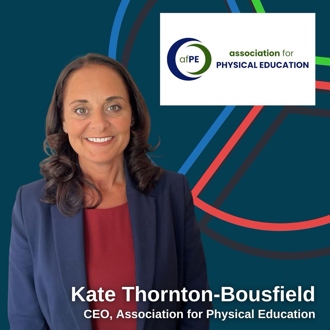 We are delighted to introduce: Kate Thornton-Bousfield, CEO of <a href="/afPE_PE/">Association for Physical Education</a> at the Active Schools Conference!

Kate will share her vision for the future of PE, grounded in her passion for high-quality provision that places equity, inclusivity, and lifelong participation at its core.