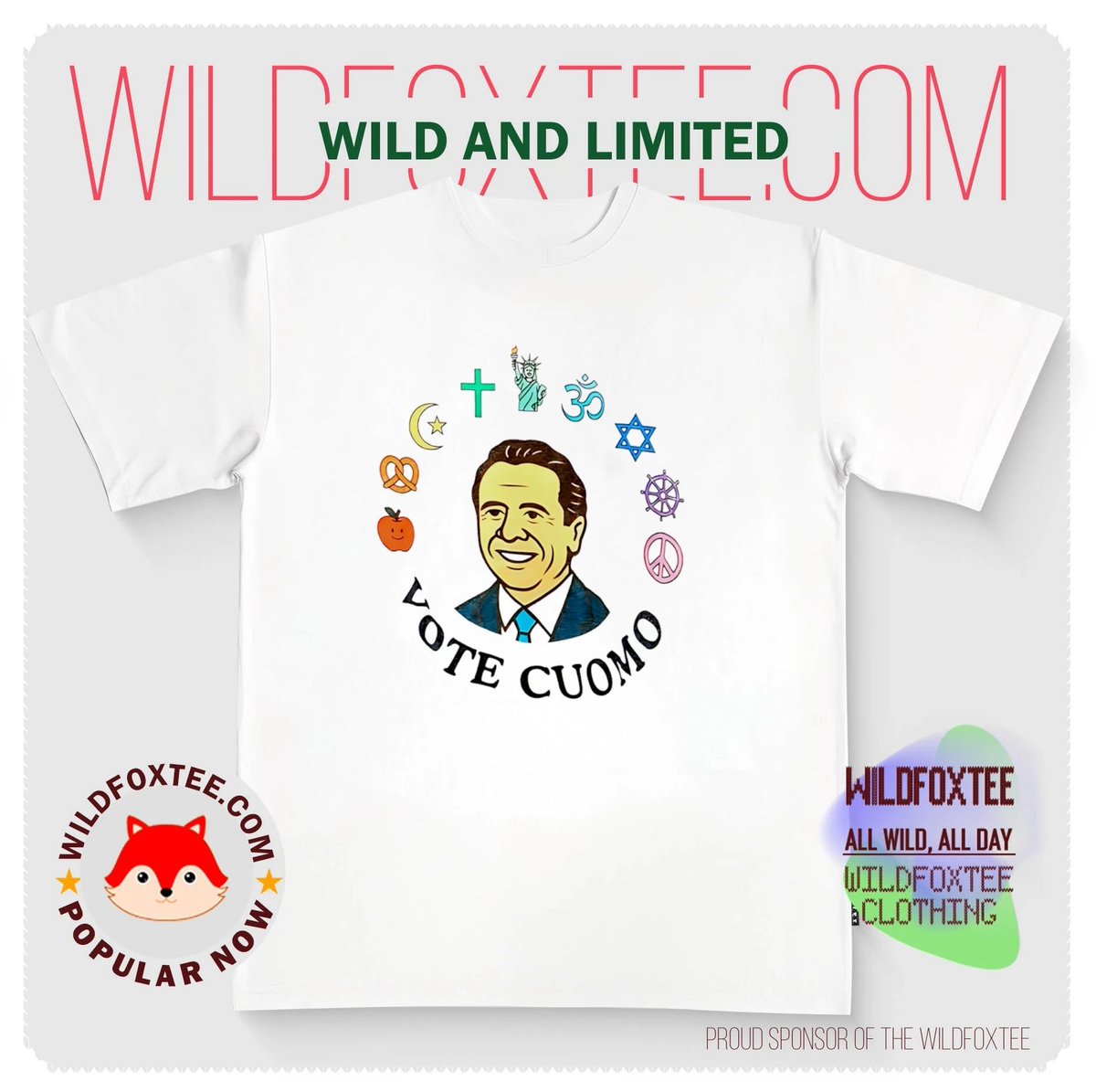 wildfoxtee's tweet image. Andrew Cuomo Vote Cuomo cartoon shirt Politics meets pop art — show your support with this Andrew Cuomo Vote Cartoon tee! 🗳️💬
#VoteCuomo #PoliticalStyle #Wildfoxtee
👉 wildfoxtee.com/product/andrew…
