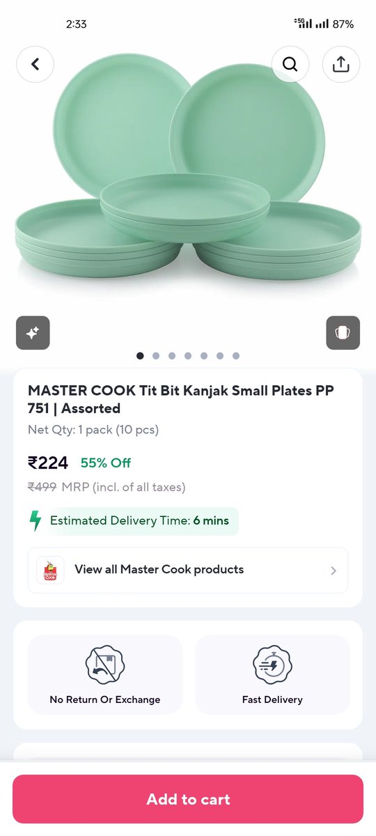 VimalanVe's tweet image. Disappointed with my recent @ZeptoNow order. Ordered a small plate set (10 count) — the plates were too small and the quality was poor.

But when I reached customer care, the executive just copy-pasted replies and closed the chat without consent! 😤
#PoorCustomerService #Zepto