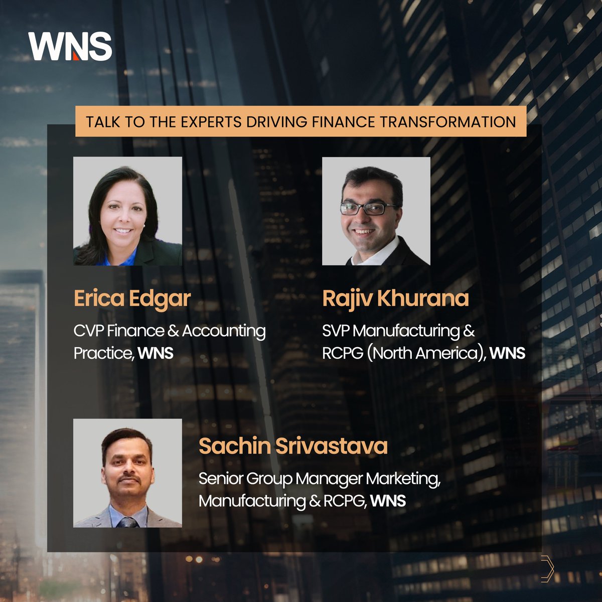 wnsholdings's tweet image. At Connect CFO US Fall 2025, WNS showcases how #AI, hybrid intelligence, and #analytics transform finance into a strategic, future-ready engine. Meet us at Booth #408 to explore next-gen finance #solutions. Join us: bit.ly/46GkLZ6
