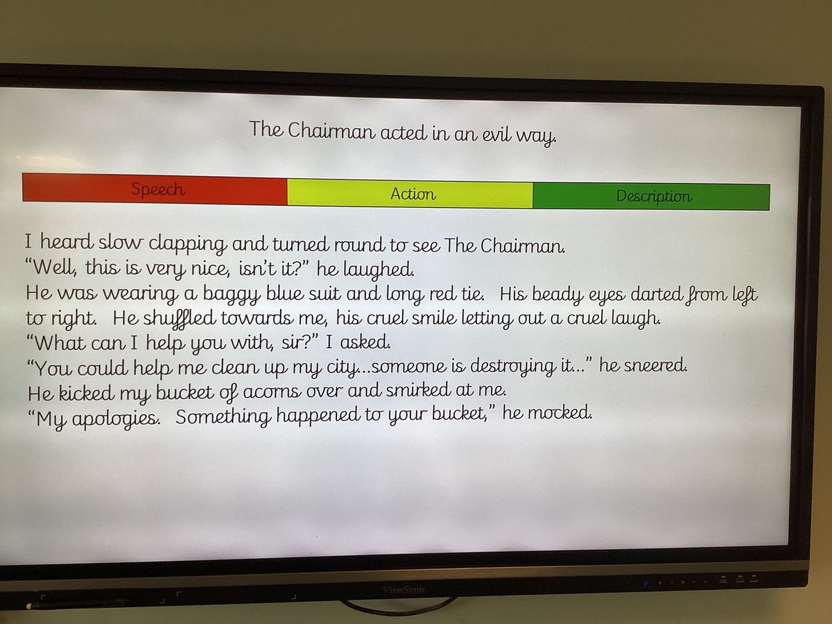 Our Lady of Guadalupe are working collaboratively to add speech, action and description to their stories so they engage a reader.  We wrote one as a class to helps us see how writers think!