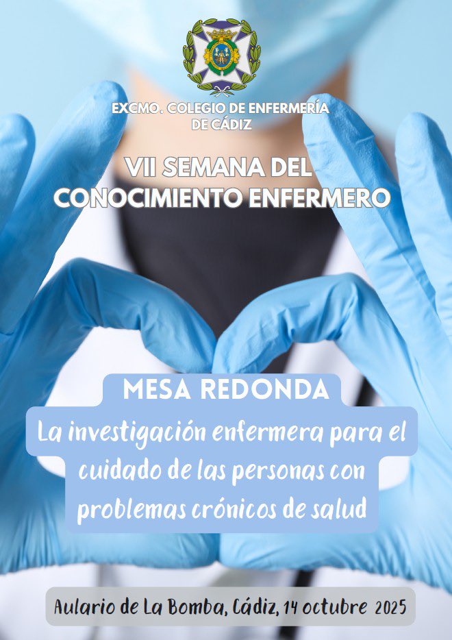 👩🏻‍⚕️👨🏻‍⚕️La investigación enfermera mejora la vida de las personas 

👉🏻El Colegio de Enfermería te invita a una mesa divulgativa en la que hablaremos sobre salud, Alzheimer, heridas crónicas y autocuidado con profesionales

 📅 14 de octubre – 17:30 h

📍 Aulario de La Bomba (Cádiz)