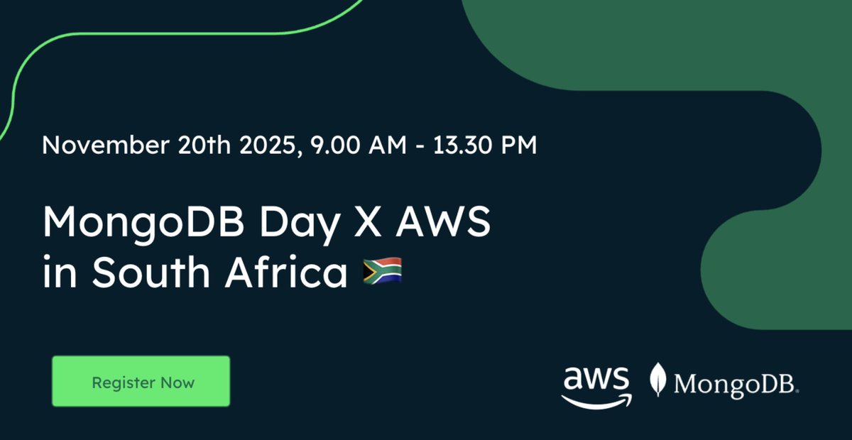 FreeBeerSession's tweet image. [Invitation] Meet the MongoDB Team in Johannesburg 20 November 2025 10h00-13h30 - mailchi.mp/80da9dd2e755/i…