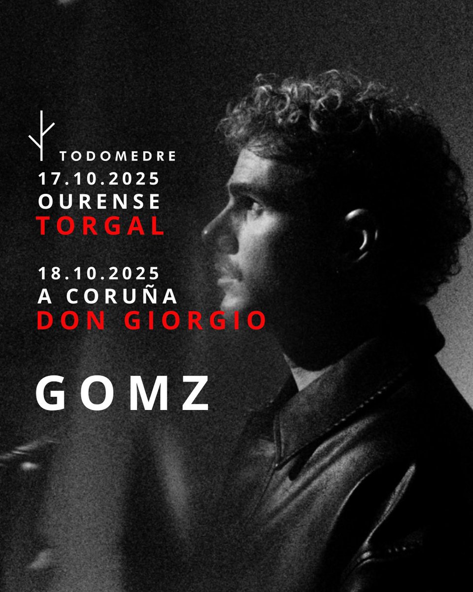 Todomedre (@todomedre) on Twitter photo GOMZ VISITA GALICIA.
17 no <a href="/PopTorgal/">Café & Pop Torgal</a> (Ourense)
🎫 tor.gal
18 no Don Giorgio (A Coruña)
🎫 goo.su/CukhIY GOMZ VISITA GALICIA.
17 no <a href="/PopTorgal/">Café & Pop Torgal</a> (Ourense)
🎫 tor.gal
18 no Don Giorgio (A Coruña)
🎫 goo.su/CukhIY