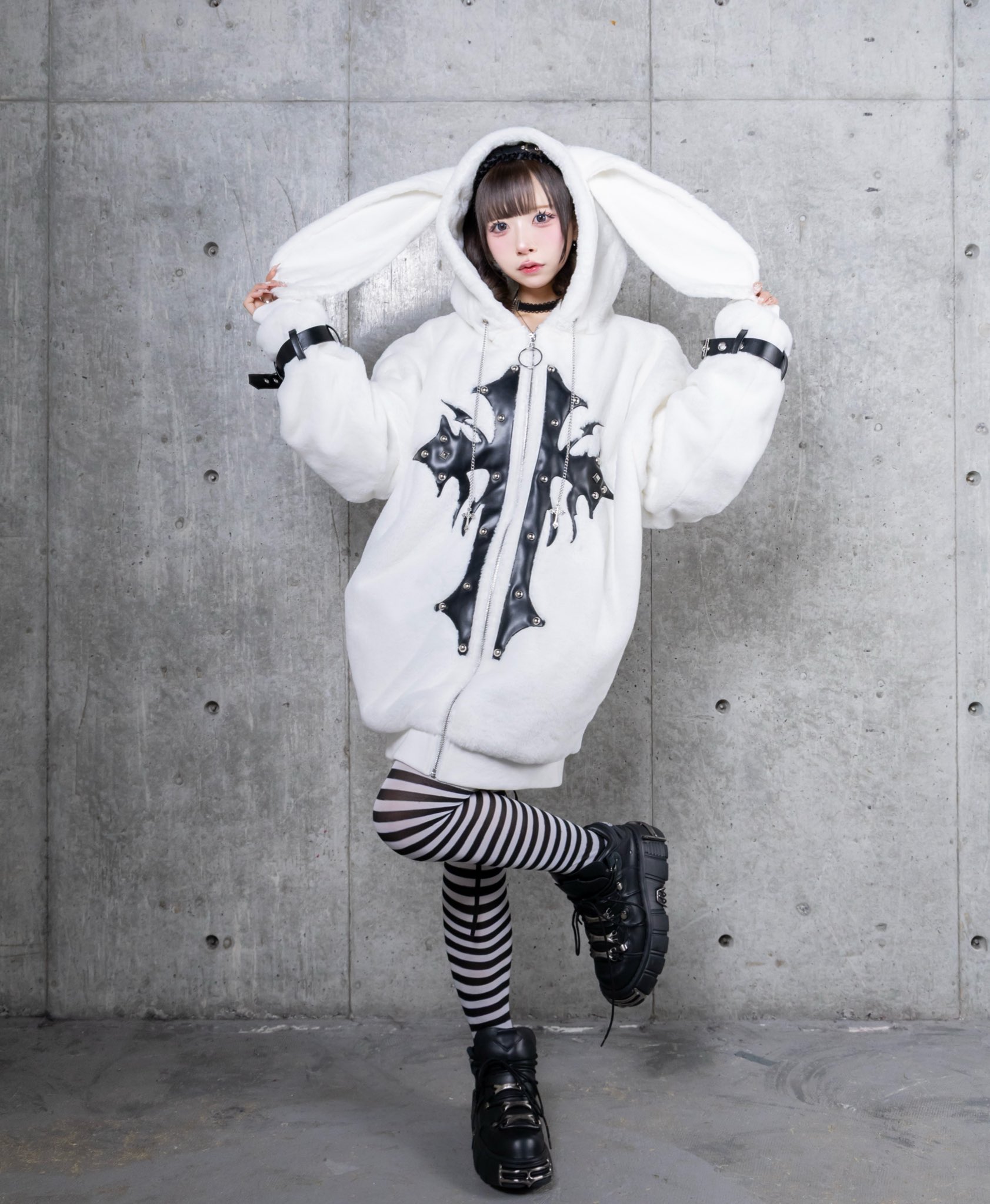 Amilige ウサ耳ファーコート ❤︎ ウサ耳ファーZIPコート¥21,780(税込‬‬