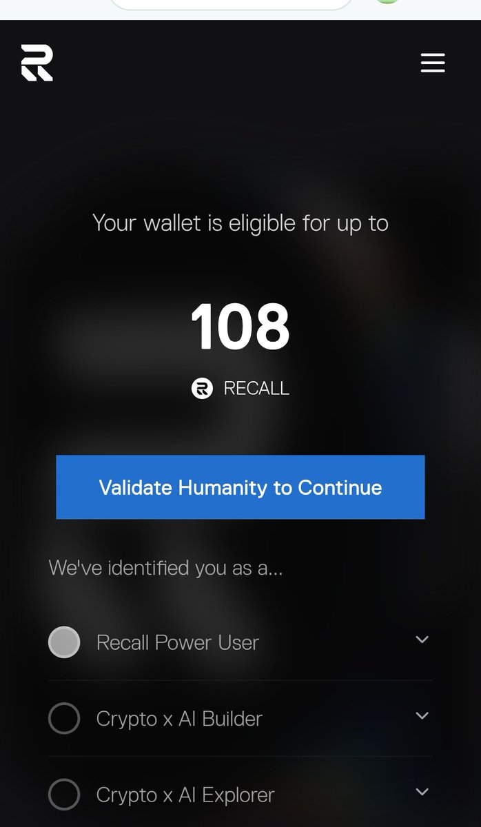 Alamin6200's tweet image. 🪂 Recall Airdrop Checker is LIVE!
Check your $RECALL airdrop allocation now:
🔗 claim.recall.network
– Connect your wallet
– See your allocation