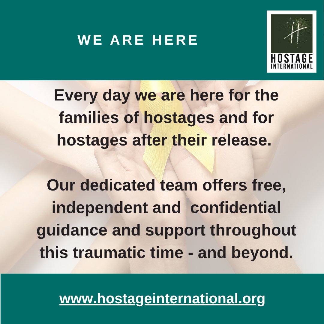 Every anniversary, birthday, memorable date is often a painful time for anyone affected by #hostage situations including #arbitrarydetention. While our charity is not involved in the resolution and cannot #bringthemhome, we are here - always.