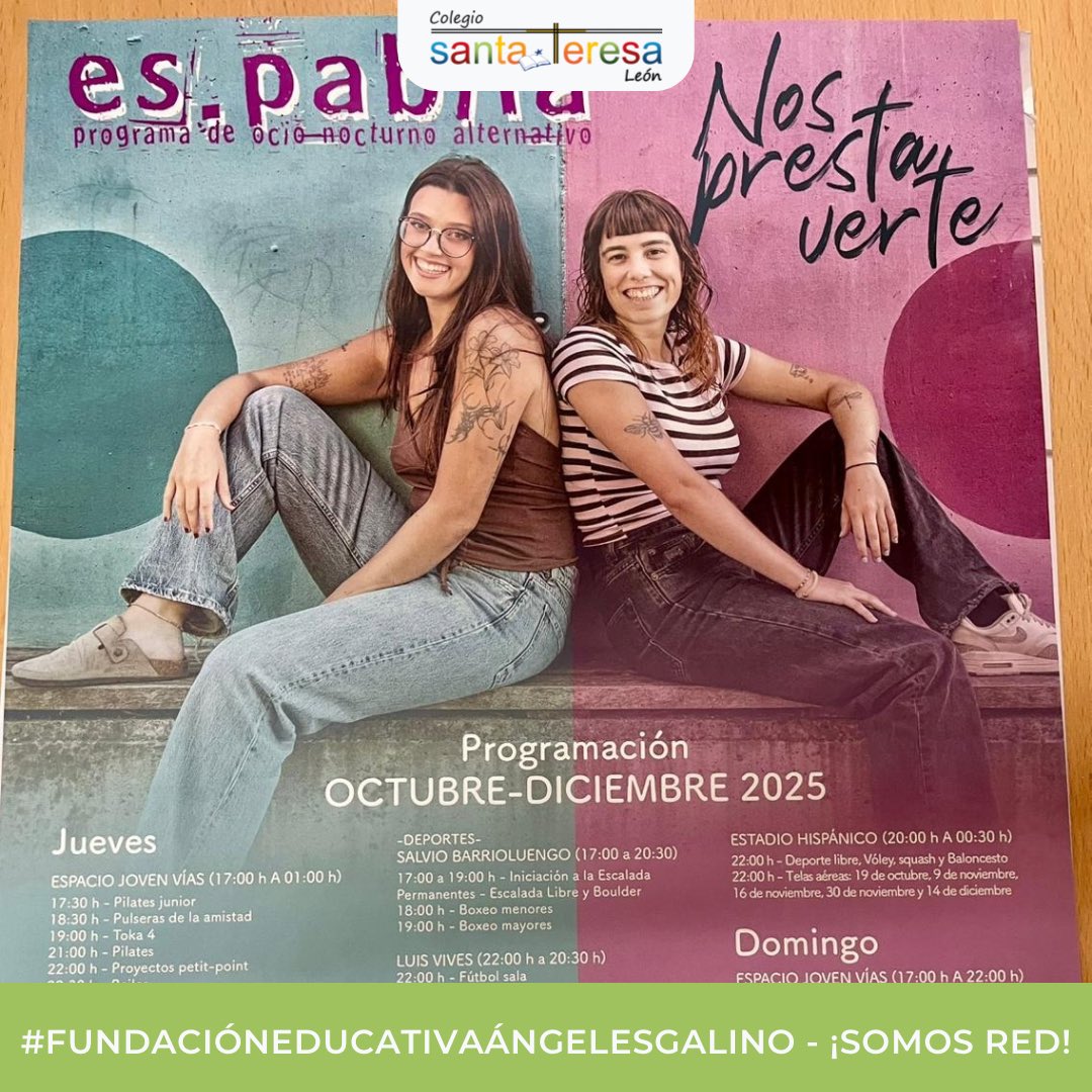 Los alumnos de 3º y 4º de ESO han participado en una charla informativa sobre las actividades de ocio saludable que ofrece el “Programa es.pabila” promovido por la Concejalía de Juventud del Ayto. de León. ¡Gracias! <a href="/LeonAyto/">Ayuntamiento de León</a>