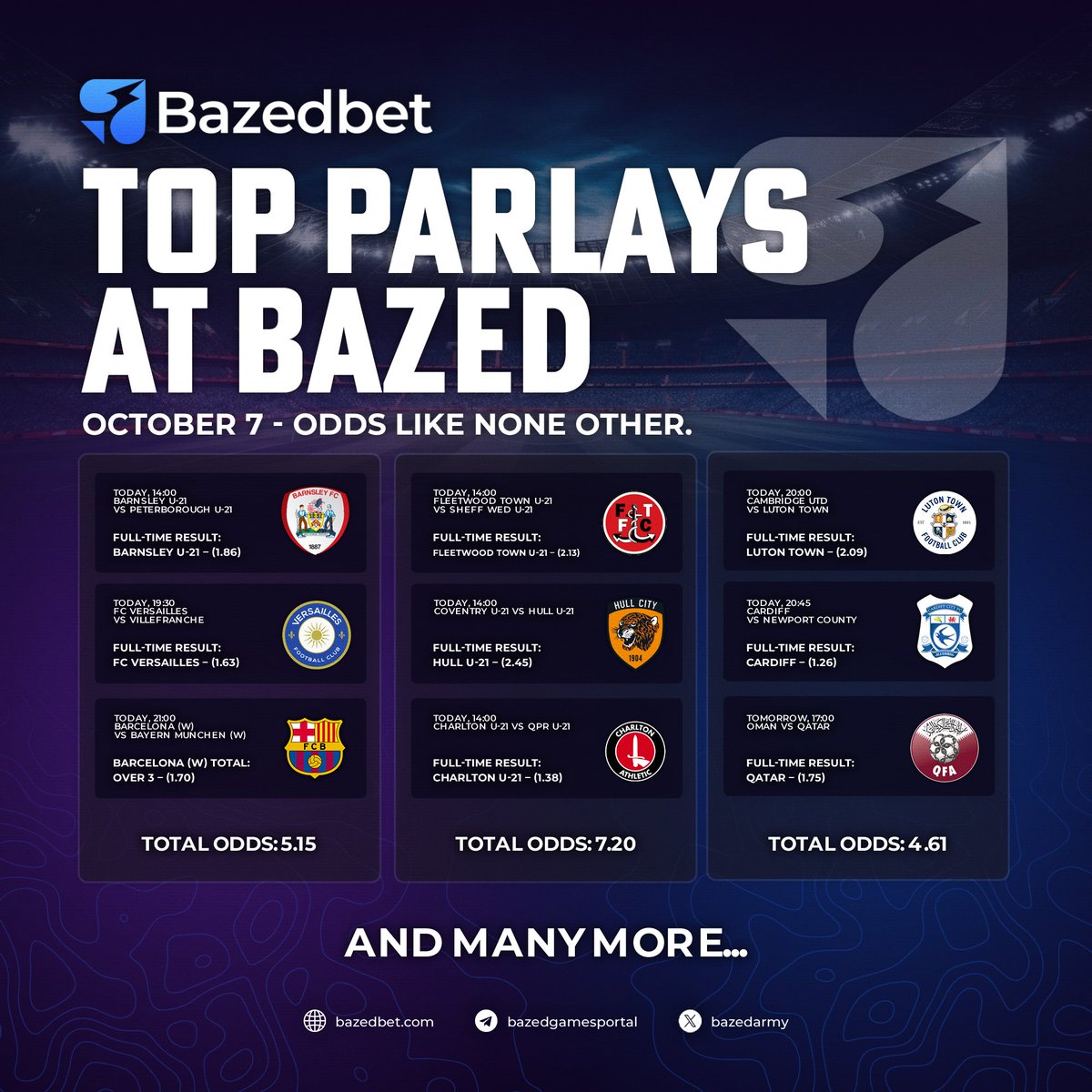 BazedArmy's tweet image. Not sure what to bet?

We’ve got you, top parlays of the day just dropped at BazedBet.com.
