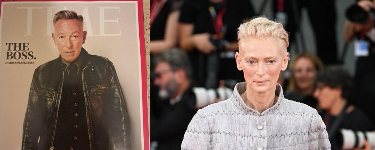 mkCoder's tweet image. Bruce Springsteen се претвора во Tilda Swinton