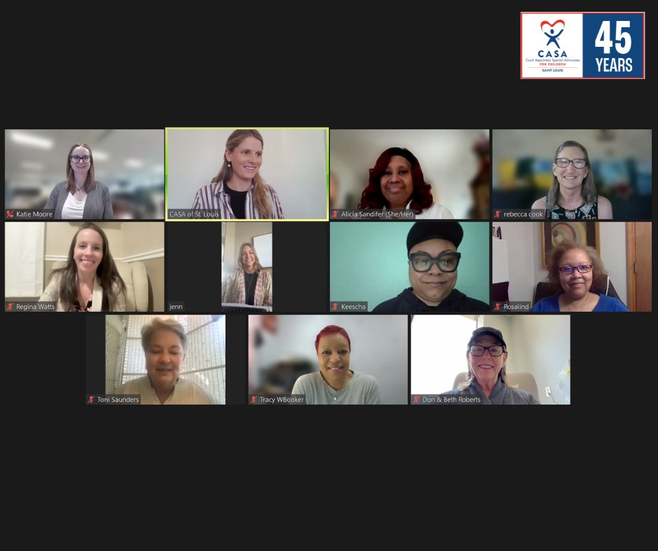 stlouiscasa's tweet image. Go to stlcasa.org/new-events to register for one of our upcoming informational sessions and learn about becoming a CASA Volunteer!

#CASAofStLouis #InfoSession #LearnMore #BecomeACASA #JoinUs #FosterCare #Advocate