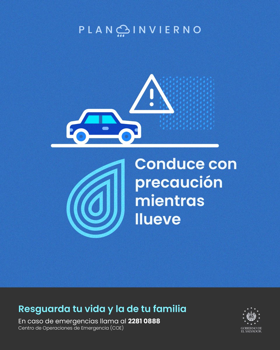 MedioAmbienteSV's tweet photo. Amanecer con lluvias en diferentes puntos del país. Ten precaución si conduces mientras llueve.🚗🌧

Comparte nuestras recomendaciones y mantente informado por nuestras fuentes oficiales. #ClimaSV⚠️ https://t.co/YgSiOU7F7L