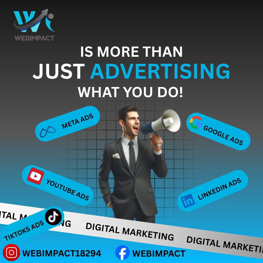webimpact18294's tweet photo. 📣 Caption:
✨ Digital Marketing is more than just ads — it’s about connecting, engaging, and building trust with your audience! 🚀
Let WebImpact amplify your brand through smart strategies and powerful ad campaigns across all platforms. 💼📊 https://t.co/pZWggks7bx