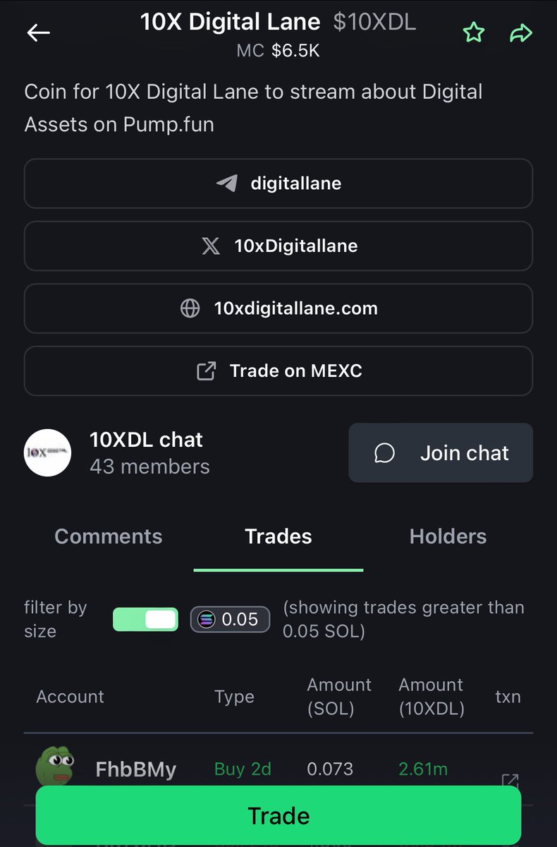 10xDigitallane's tweet photo. 2days ago an investor got 2.61 million worth of $10XDL on @pumpdotfun with this
✅ CA: 8ZRjBrdh7LYdV4CmEQbaidAMv9TEvNrrnHATnptDpump
✅ Buy Link : https://t.co/1GOTiJuJYi
Txsh 👇🏽
https://t.co/RamzAgPz3B
#cryptocurrencymining
#cryptocoins
#memecoin #Degen
#cryptocommunity https://t.co/7XAYm6hDRl