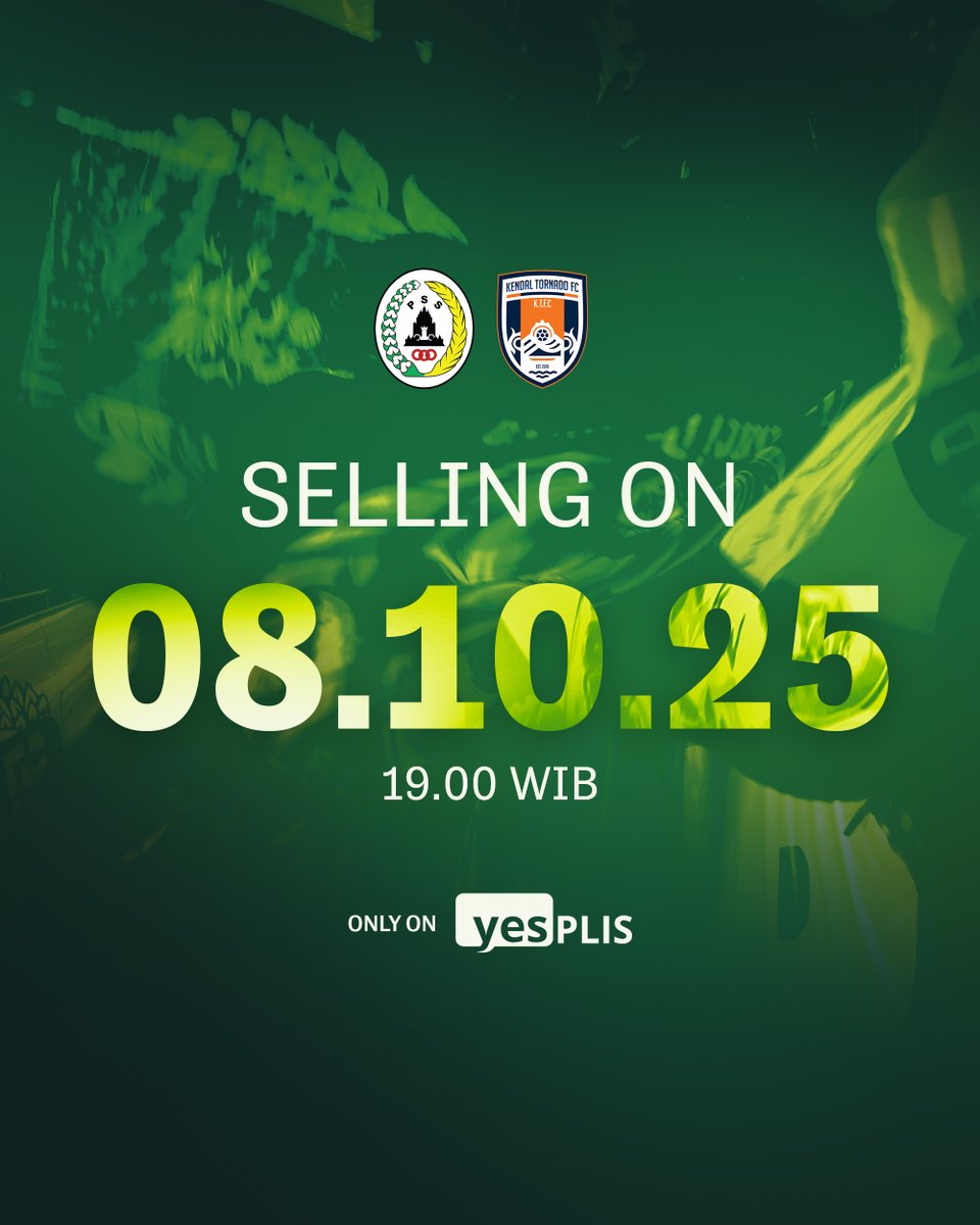 PSSleman's tweet photo. Tickets on sale tomorrow at 19.00 WIB! 
Let’s go, PSS Fans! 🦅

#PSS #COSE https://t.co/7femLTb86a
