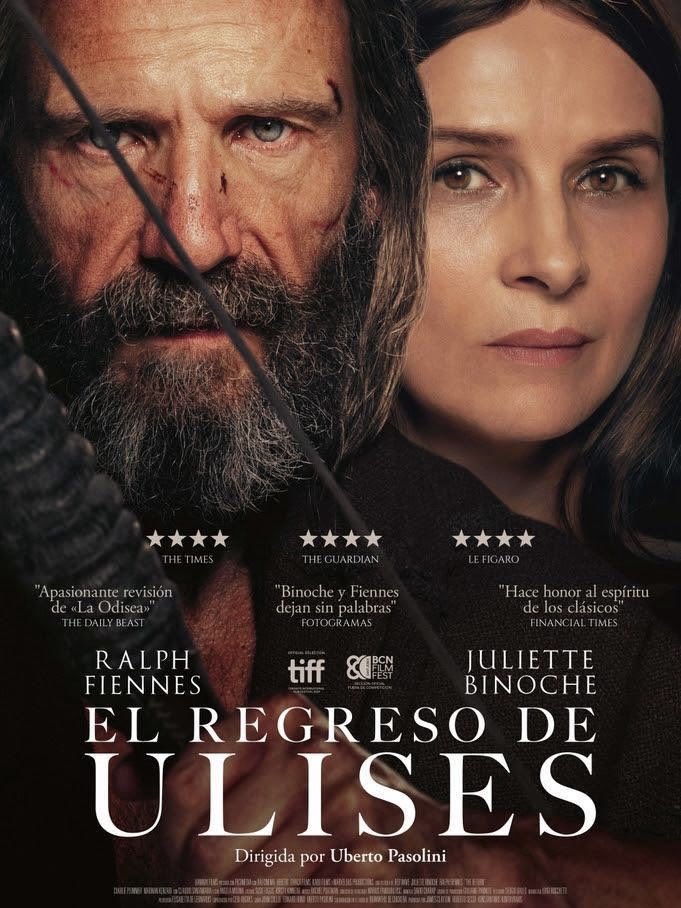 «El regreso de Ulises» es una aproximación al final de «La Odisea» muy modesta, pero, justo por eso, cruda e íntima. Pese al lento ritmo, atrapa. Fiennes y Binoche están estupendos, y ojo a la música de Rachel Portman, que, por cierto, es la mujer del director (Uberto Pasolini).